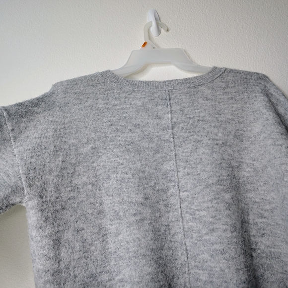 Lucky Brand Women's Gray V-Neck Wool Blend Softly Ribbed Knit Tunic Sweater Sz S - Picture 9 of 13